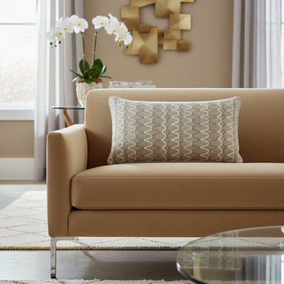 Whitney Geometric Feather Reversible Throw Pillow