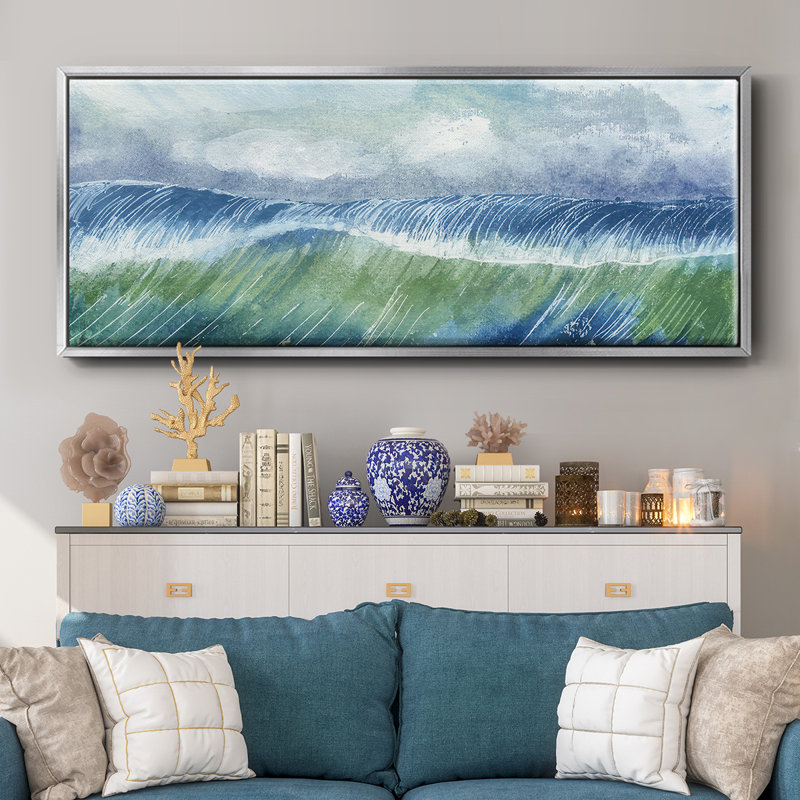 Crashing Wave II, H 20 po x l 50 po x P 1,5 po, Argent