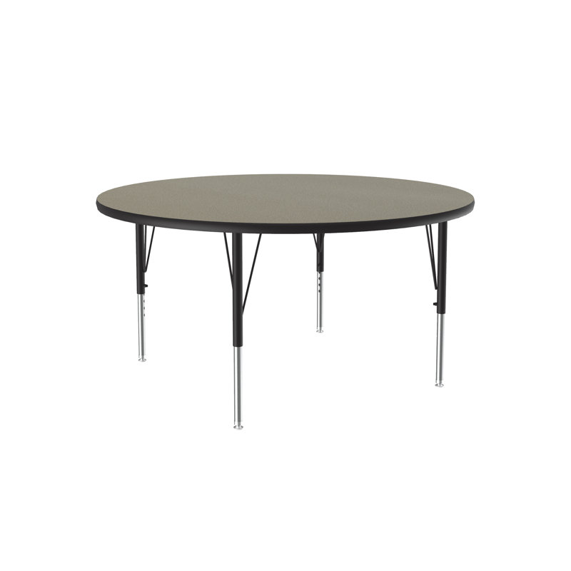 Table d'activité circulaire à hauteur ajustable, Sable Savannah, H 29 po x L 42 po x L 42 po