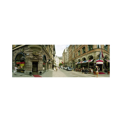 Buildings In A City, Biblioteksgatan And Master Samuelsgatan Streets, Stockholm, Sweden - Wrapped Canvas Panoramic Print
