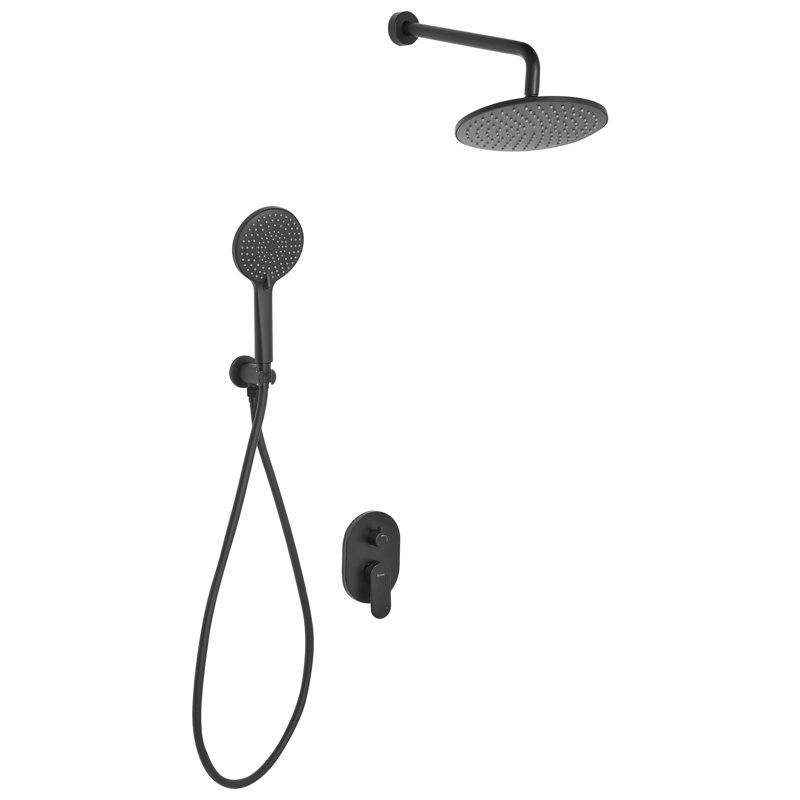 Rain Shower Head, Matte Black