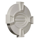 20"H x 29"W Horizontal Oval Gable Vent Louvre with Flat Trim and Keystones
