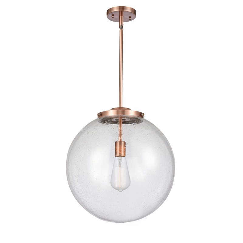 Luminaire suspendu sphère 1 lumière Frederick, Cuivre antique