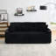 Velours côtelé de 80 pouces pliable avec couchette cachée, porte-gobelet, 2 coussins, noir, facile à placer dans le salon-335438894