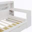 Lit de jour simple en bois avec tablettes de rangement, lit multifonctionnel avec deux tiroirs de rangement-889085202