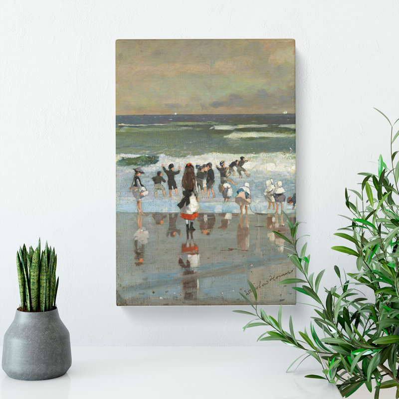 Beach Scene by Winslow Homer - Wrapped Canvas, 76cm H x 50cm W x 3cm D