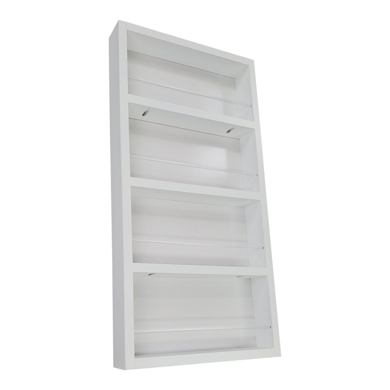 Ensemble de pots et support à épices 70 pots Celebrity on the Wall, Émail blanc, H 61 po x l 14 po x P 3,5 po