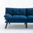 Modern 2 Seater Navy Blue Bed With Soft And Smooth Cover, Adjustable Comfortable 2 , For Living Areas-712096112-694387968