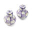 Violet Check Salt & Pepper Shakers