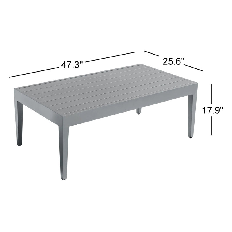 Whitman Metal Coffee Table, Bleu