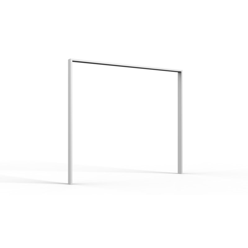 Aramayis Wardrobe Rail, White, 220 cm H x 254 cm W x 12 cm D
