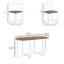 Ensemble de salle à manger moderne 7 pièces, table de salle à manger en marbre 55 pouces avec 6 chaises-669568146-669568173