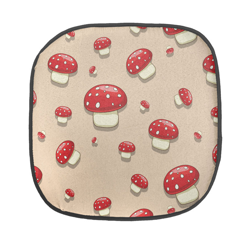 Outdoor 1.38'' Dining Chair Seat Cushion, Yellow/Red