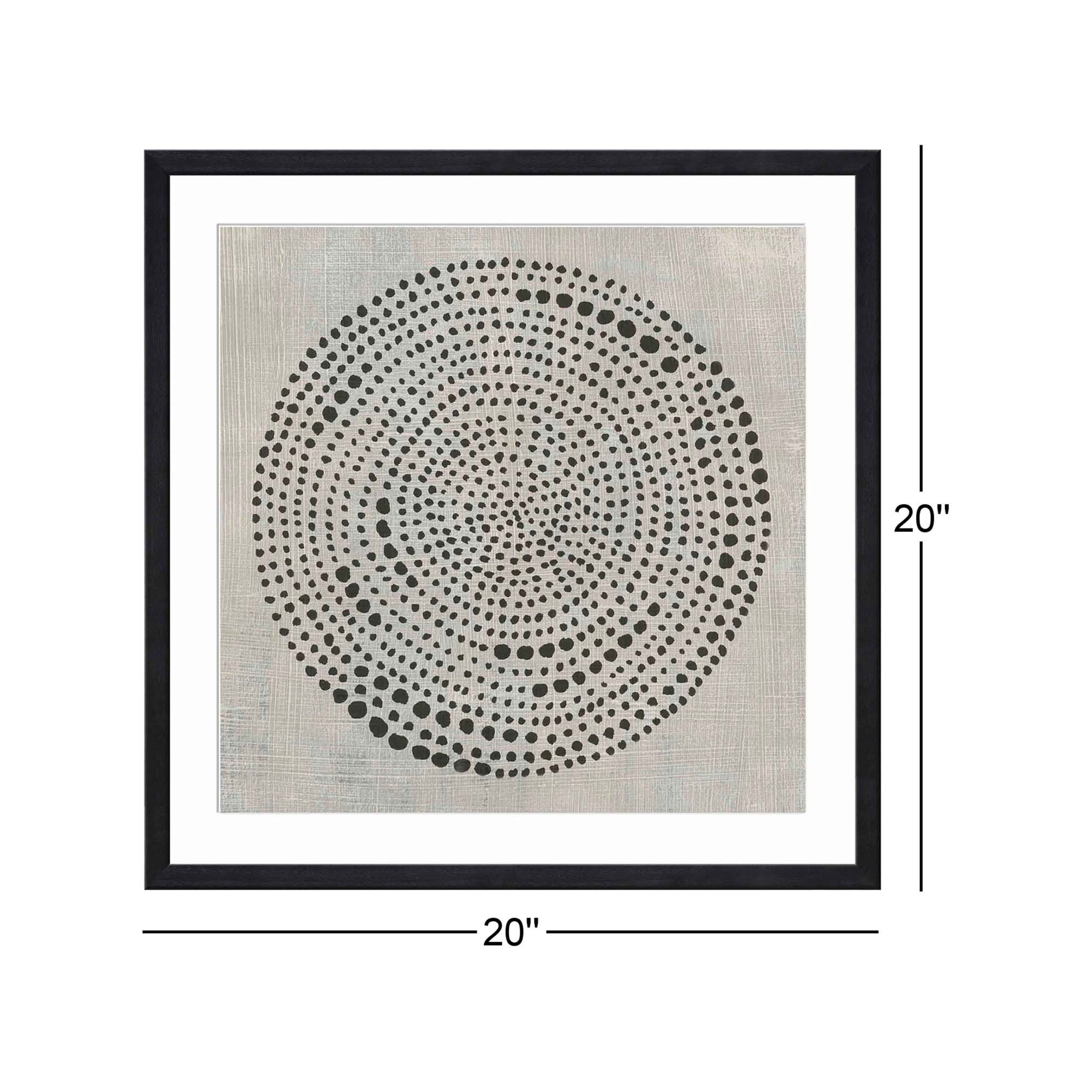 Mythos I, Black Single Picture Frame with Mat, 20" H x 20" W