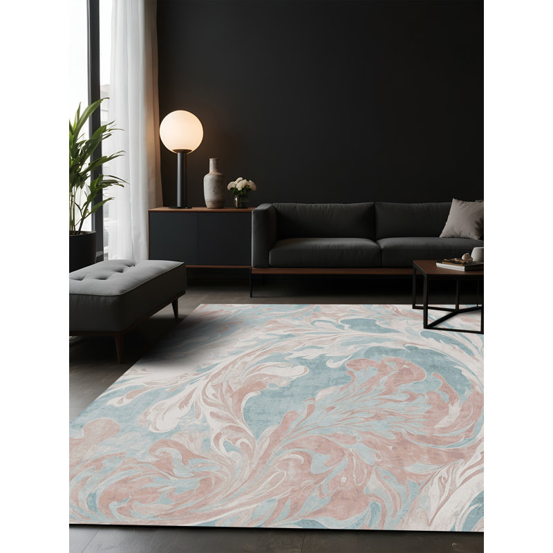 Tapis gris soyeux et moelleux, Carré 8 pi