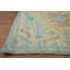 Tapis bleu fait à la main à teinture végétale Oushak 12 x 15