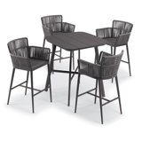 Nette Outdoor 5 - Piece Bar Height Dining Set