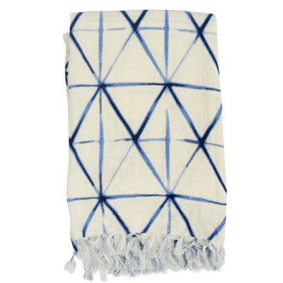 Shibori (Hand Dyed) Throw Blanket