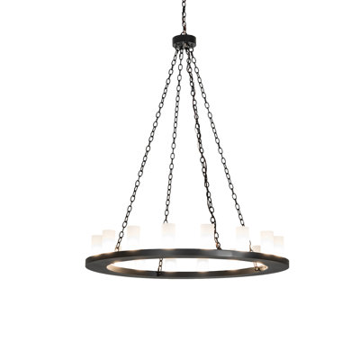 Tiran 16 - Light Dimmable Wagon Wheel Chandelier