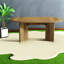 Spacieuse table de salle à manger brune, métal robuste en MDF, style maison de campagne
