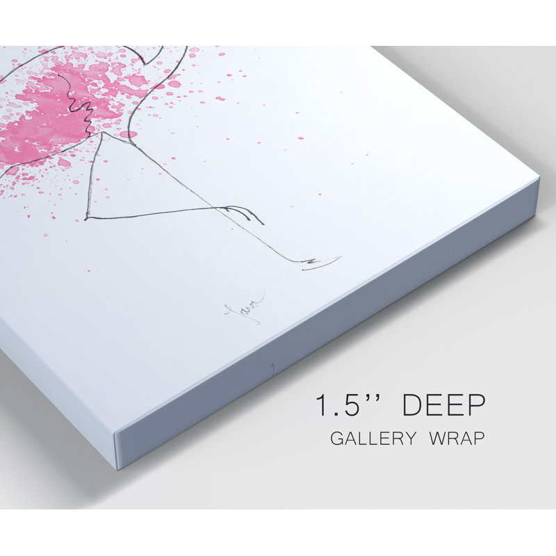Flamingo Splash I - ensemble de 2 reproductions d'art, H 32 po x l 48 po x P 1 po, Toile tendue, Pas de tapis