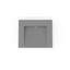 Badeloft 23.6" x 19.6" Stone Resin Wall Mounted Bathroom Sink WT-04-E-MGRY in Matte Grey