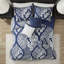 Courtepointe en coton à imprimé indigo avec 6 pièces et coussins décoratifs réversibles-120944538-120944537