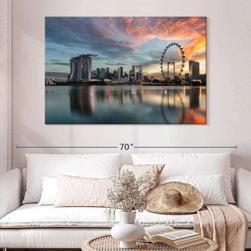 Sireci Singapore At Sunset, 34" H x 51" W