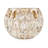 Shiny Light Amber Oval Cutout Text Glass, Set Of 4, Perfect For Adding Elegance And Style To Any Table Setting