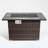 Chimel Rectangle Steel Propane Smokeless Fire Pit Table with Hidden Fuel Tank