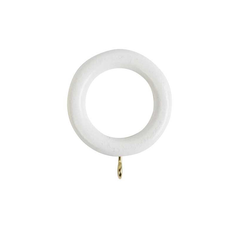Wood Curtain Rings, 28 cm W x 28 cm D, White