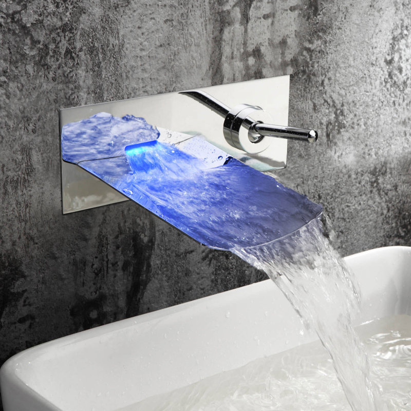 Robinet de lavabo mural pour salle de bain BathSelect Leo