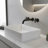 Wall-mounted Bathroom Sink Faucet with Dual Handles and Pop-Up Drain