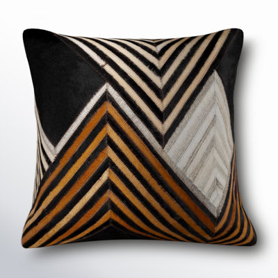 Coleridge Striped Cream/Black Square Throw Cushion