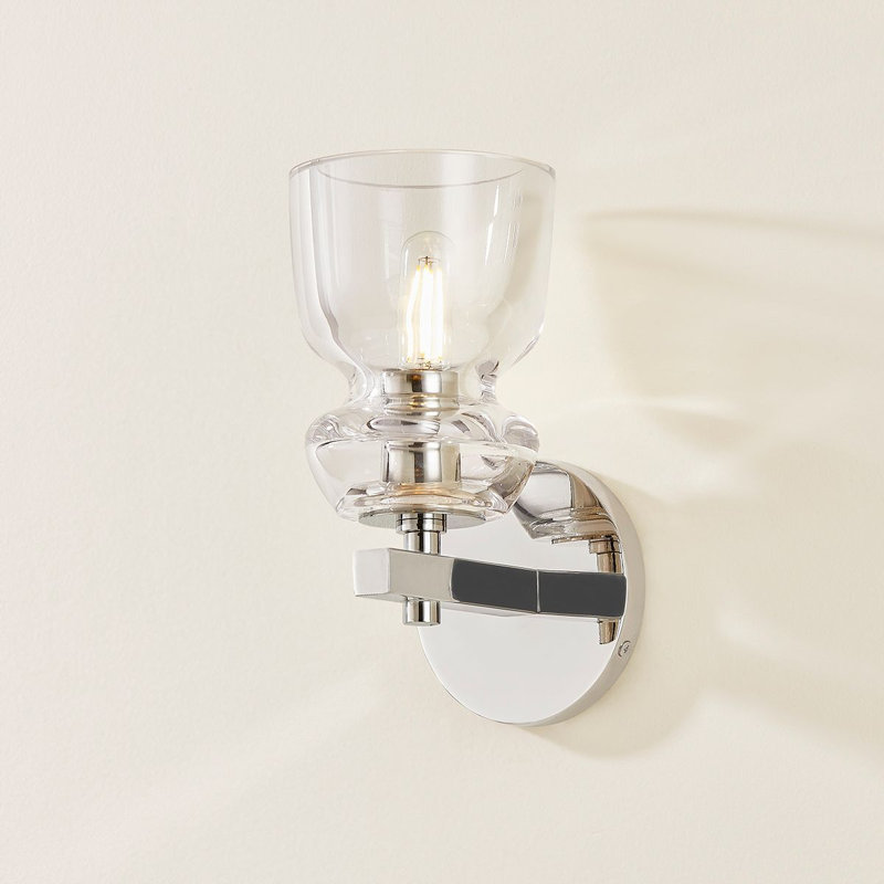 Trey 1 Light Wall Sconce, Polished Nickel
