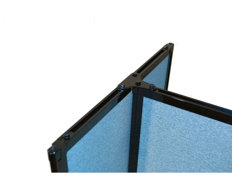 Lime Green Fabric Folding Room Divider with Noise-Reducing Panels