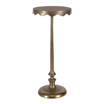 Scalloped Metal Accent Table