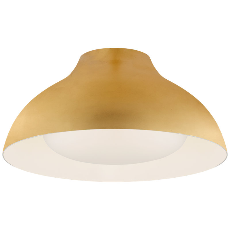 AERIN Agnes Flush Mount, 7" H x 15" W x 15" D, Gold
