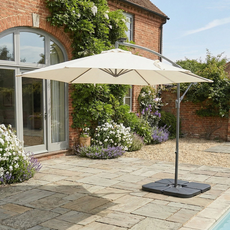 292cm Lighted Cantilever Parasol