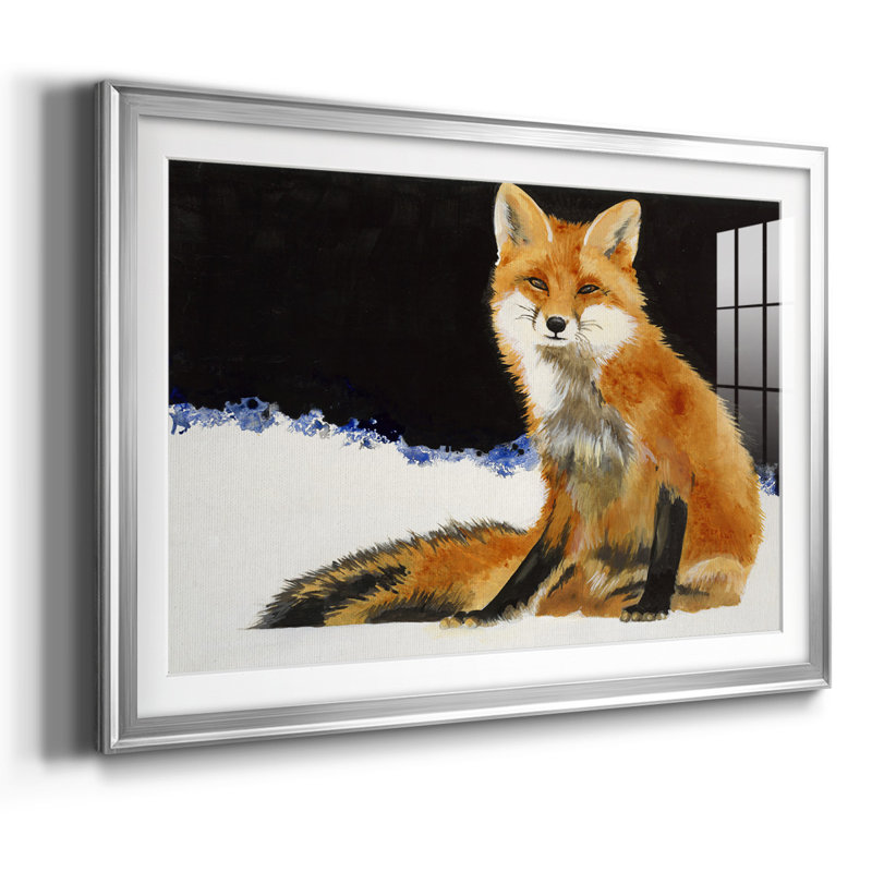 " Fox ", Silver, 27" H x 39" W x 1.5" D