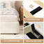 Ensemble de lit plateforme tapissier et de tables de chevet 2 tiroirs Modern Boucle-418463620-418463623
