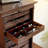 Nut-brown Rectangular Solid Wood Jewelry Armoires-1664686721