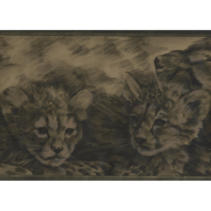 Bordure de papier peint à motif animalier léopard sauvage l 15 pi x l 10,25 po Yoder