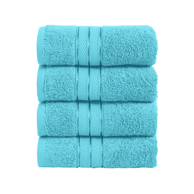 Elegant Comfort 100% Turkish Cotton 4-Piece Towel Set – Ultra Soft, Highly Absorbent, Quick Dry Bathroom Towels