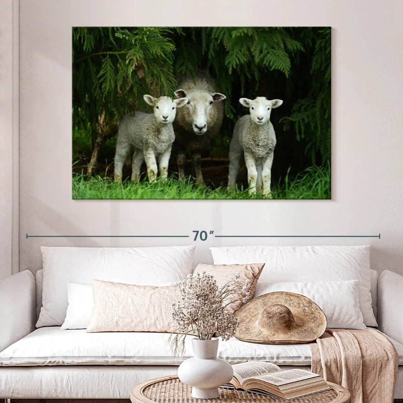 Sheep Family, 34" H x 51" W