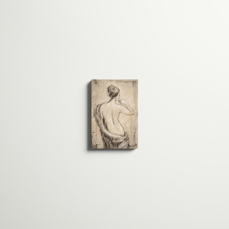 «Neutral Nude Study II», peinture sur toile, H 18 po x l 12 po, Toile tendue