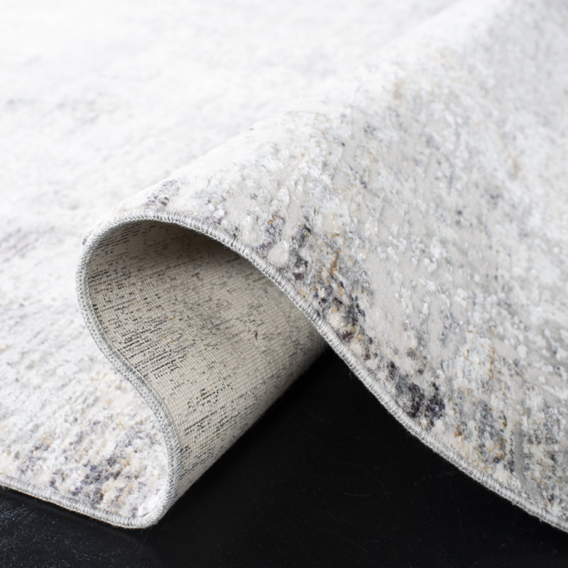 Tapis gris / vert Adal, Rectangle 2 pi 6 po x 4 pi