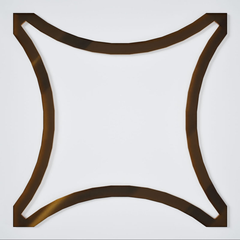Miroir bronze bronze, 15.38" H x 15.375" W x 0.125" D, Bronze