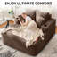 57.5"Oversized Indoor Chaise Lounge with Soft Corduroy Upholstery-1025556968