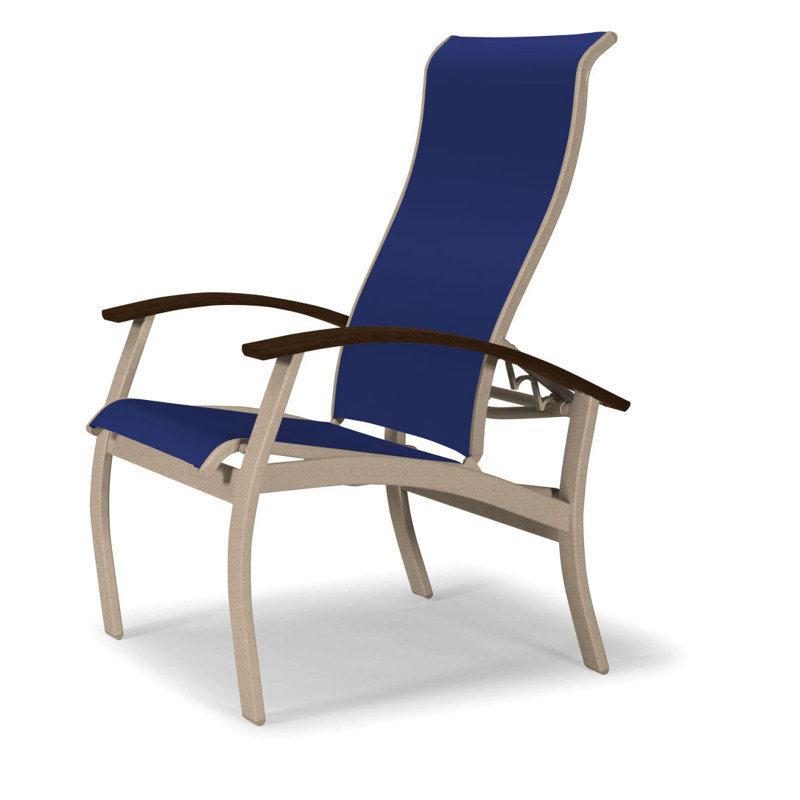 Chaise de patio Askar, Atlantis bleu royal Sunbrella®, Kona, Désert texturé